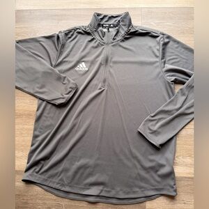 Adidas Men's Charcoal Quarter-Zip Jacket